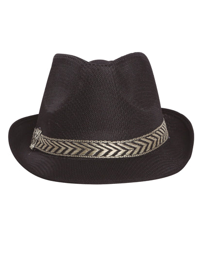Vue de face du chapeau borsalino trilby pour adulte