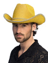 Chapeau cowboy pour adulte à paillettes dorées
