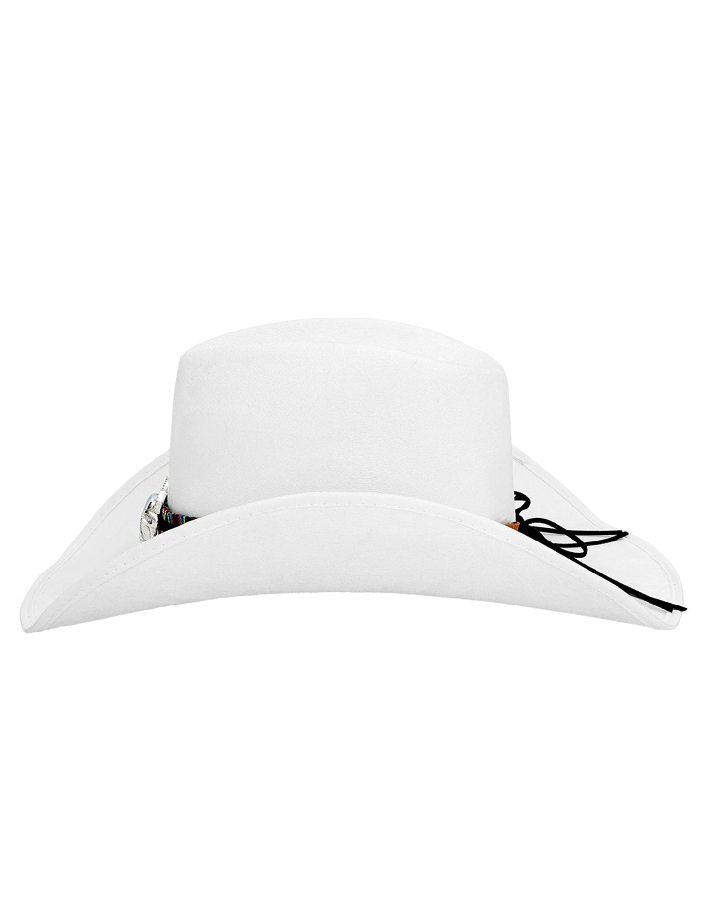 Pălărie de cowboy albă pentru adulți cu cap de bivol