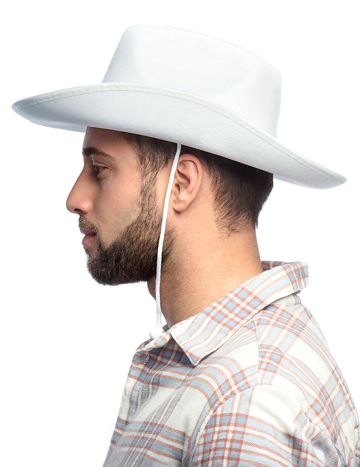 Vue de profil du chapeau de cowboy pour adulte