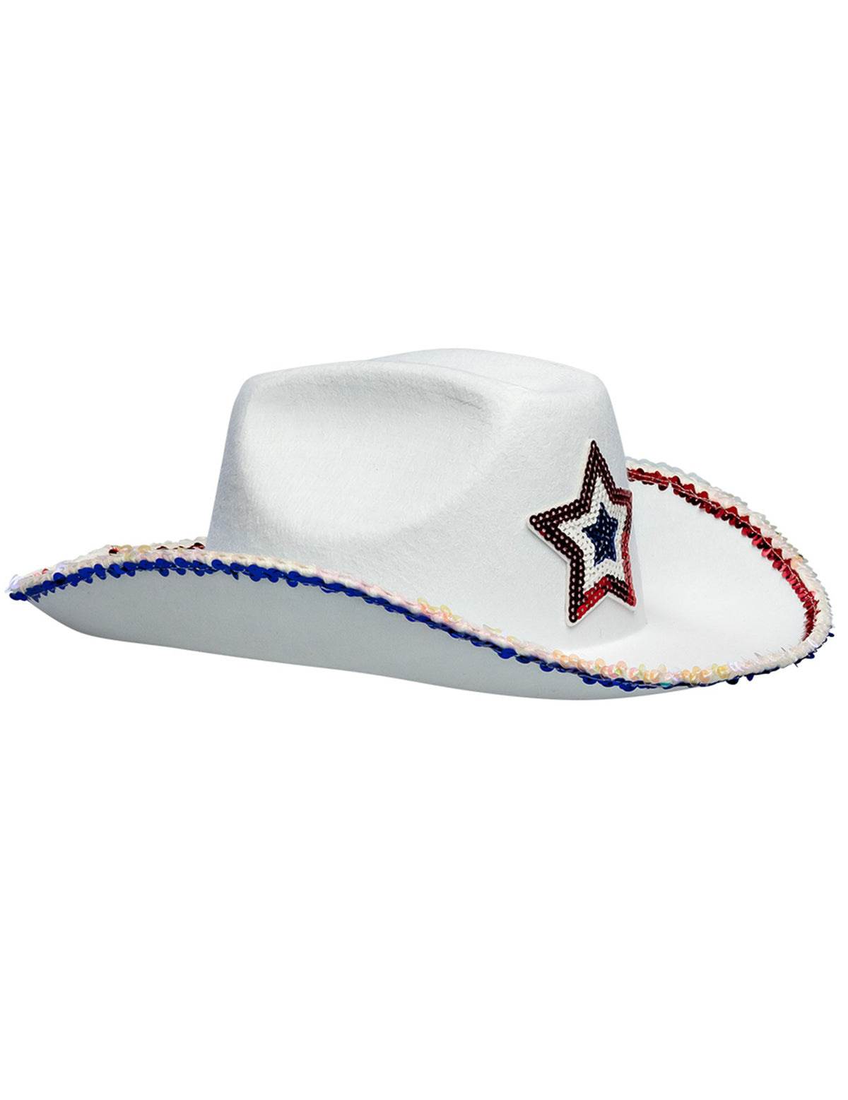 Vue de trois-quarts du chapeau de cowboy USA