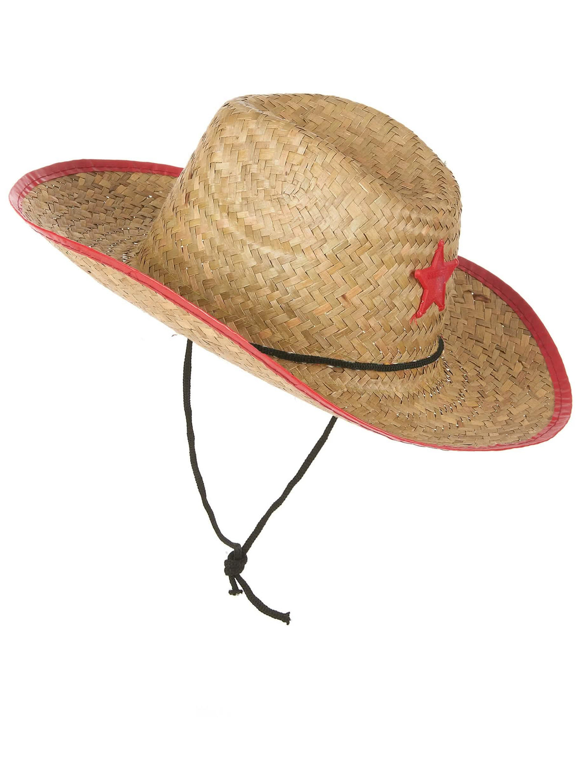 Vedere din profil a pălăriei de cowboy din vest din paie pentru copil