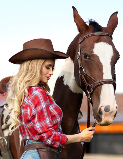 Pălărie de cowboy pentru adult maro
