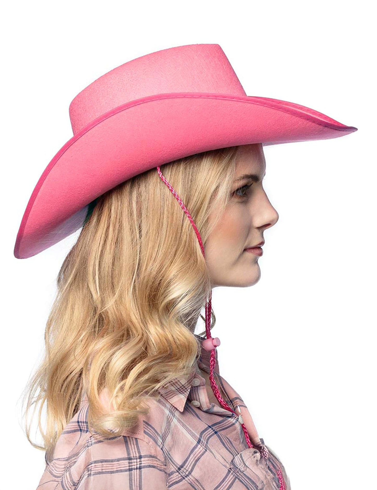 Pălărie de cowboy roz și negru pentru adulți