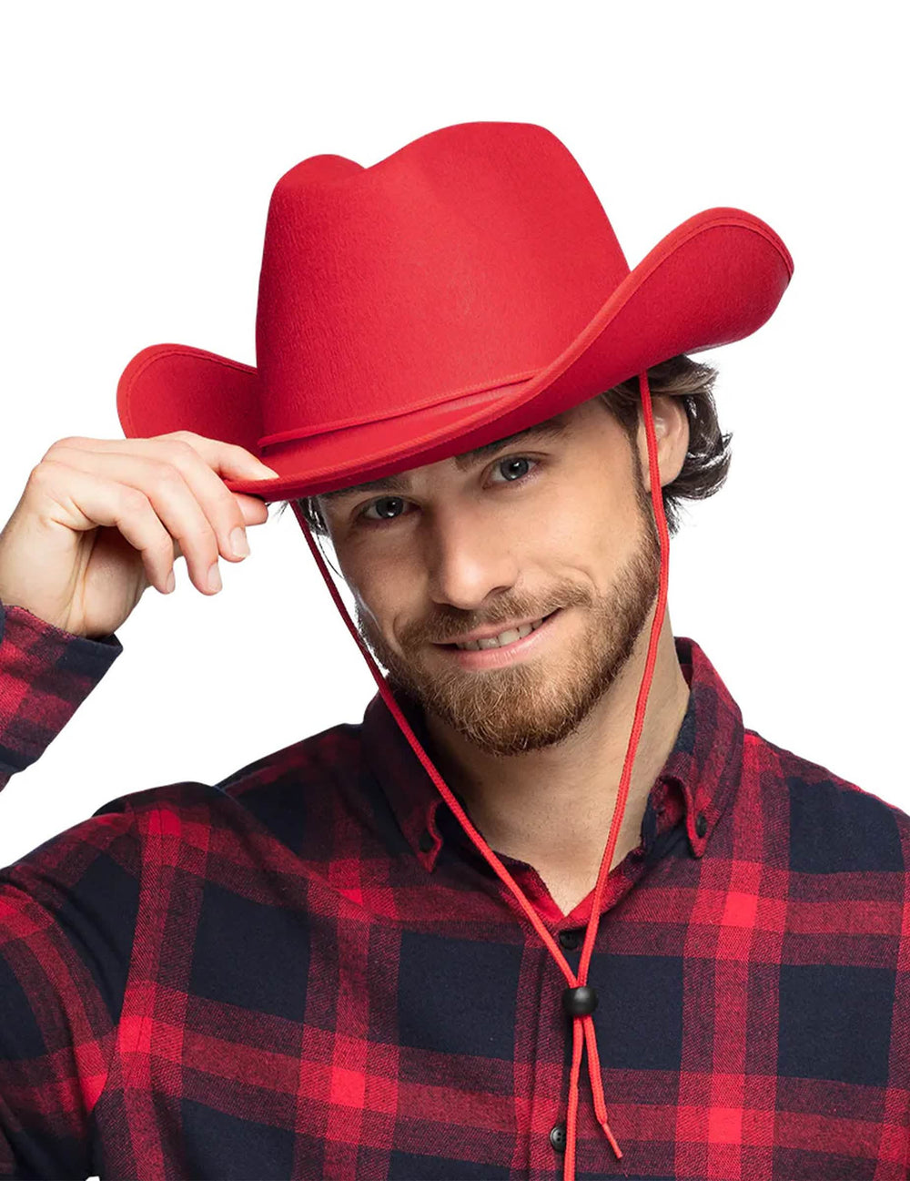 Vedere din față a pălăriei de cowboy pentru adult