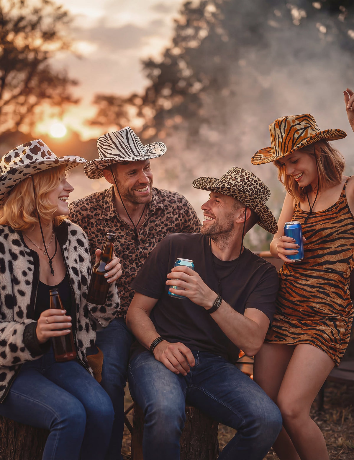 Mise en situation du chapeau de cowboy zèbre