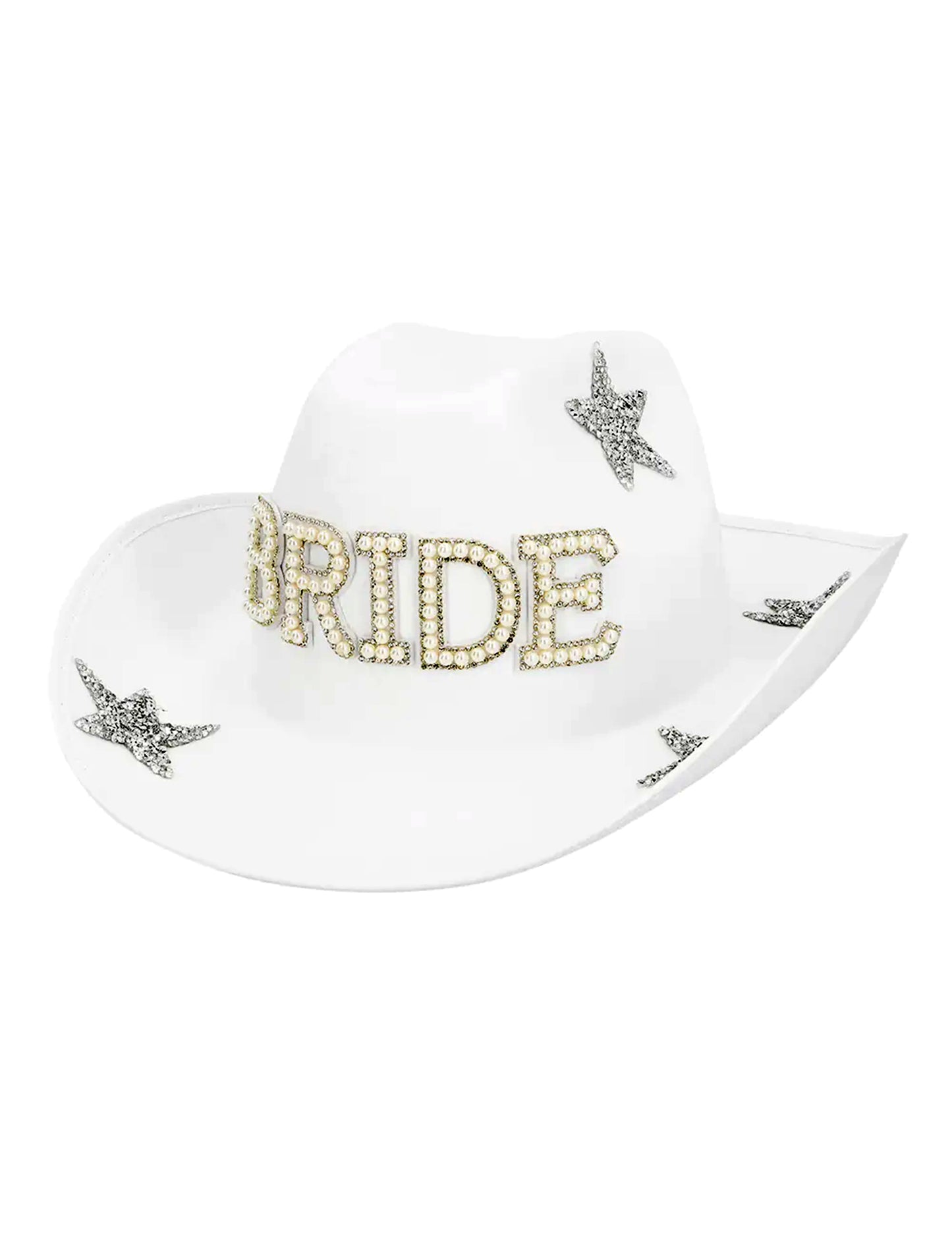 Chapeau de cowboy à perles Bride femme