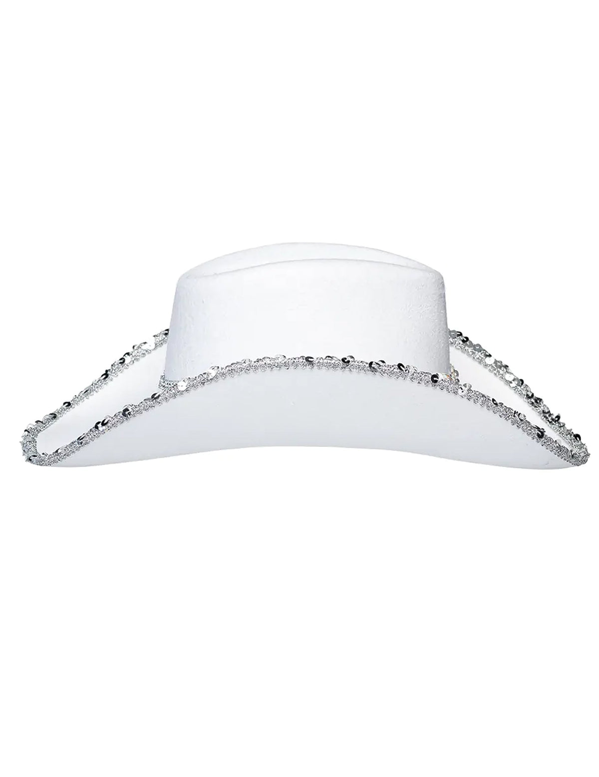 Vue de côté du chapeau de cowboy Bride à strass