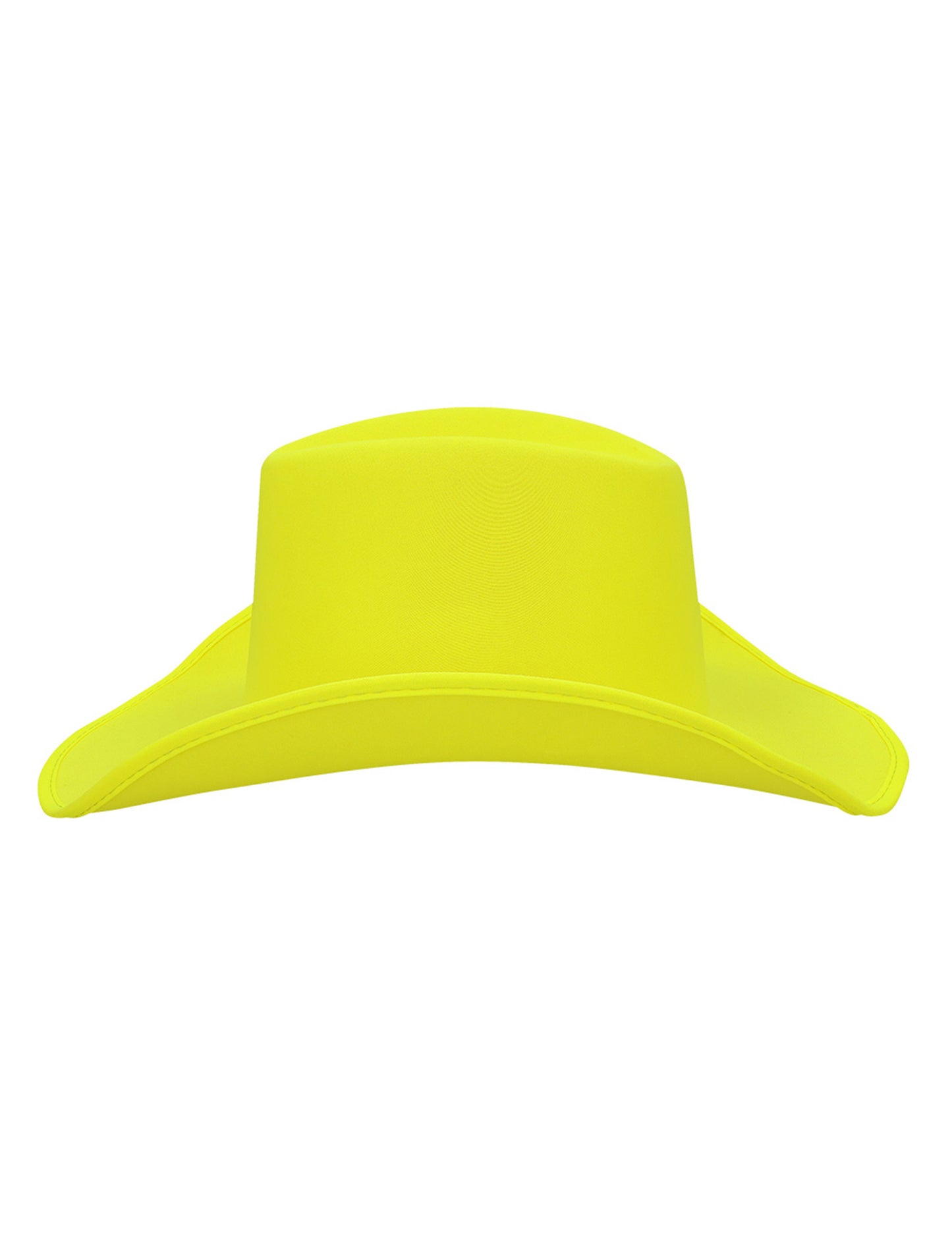 Pălărie de cowboy galben neon pentru adulți 