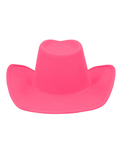 Pălărie de cowboy roz neon pentru adulți 