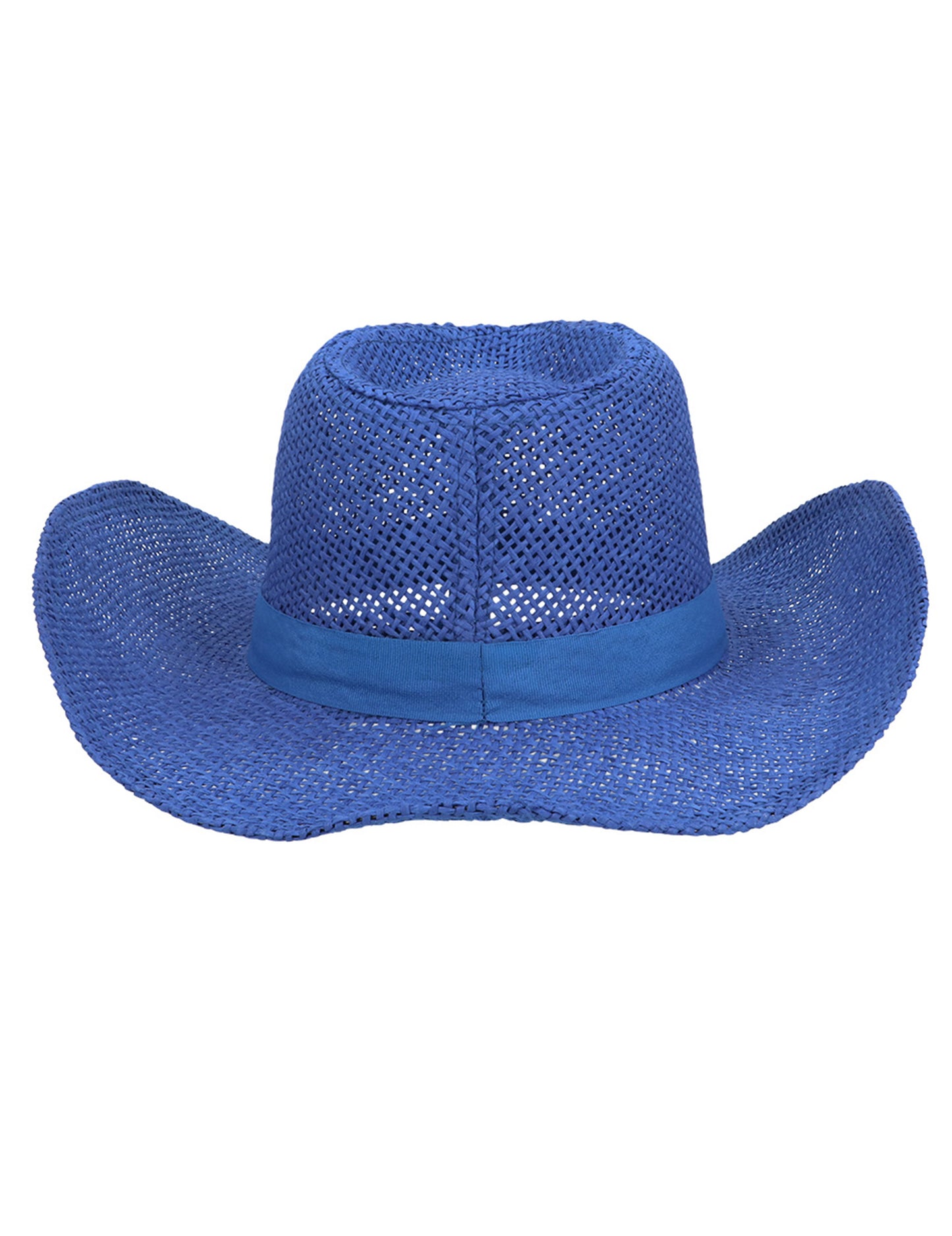 Pălărie de cowboy împletită albastră pentru adulți