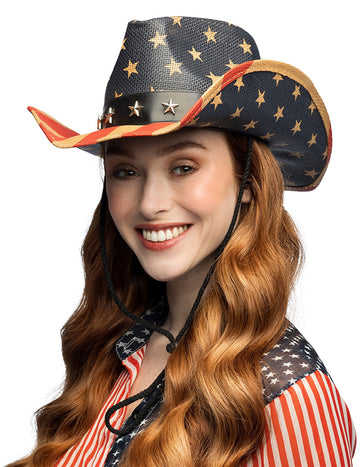 Pălărie de cowboy USA pentru adulți 
