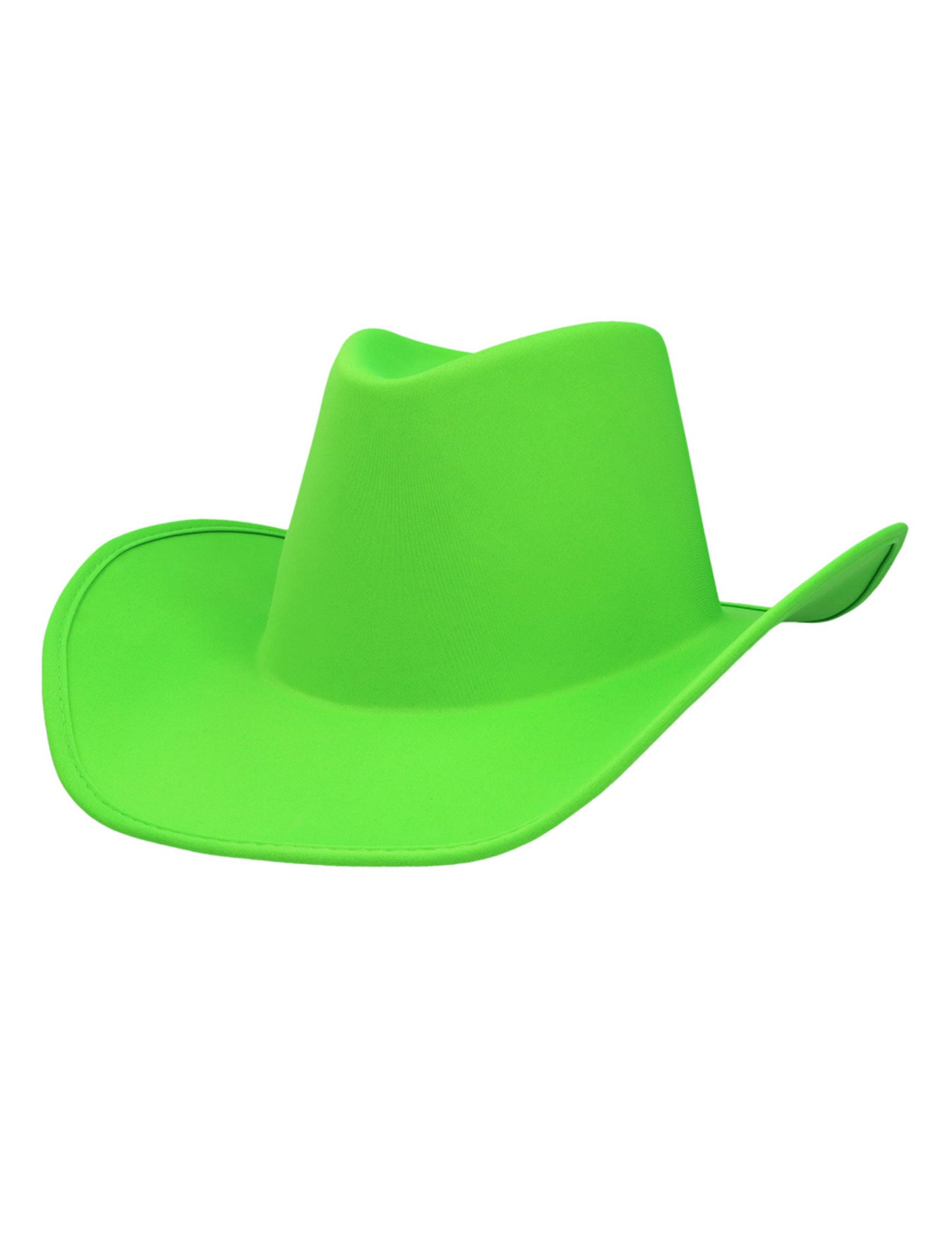 Pălărie de cowboy verde fosforescent pentru adulți 