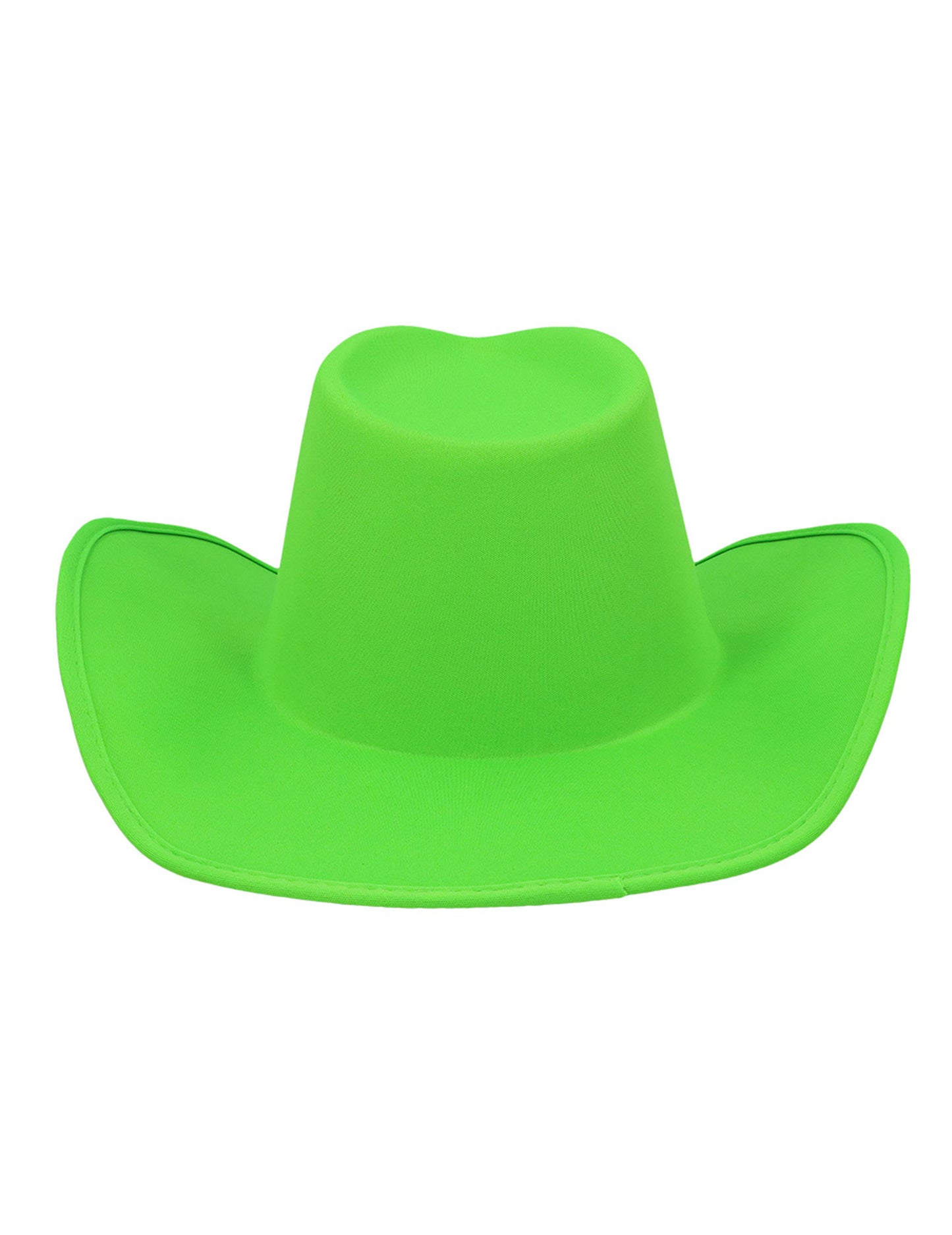 Pălărie de cowboy verde fosforescent pentru adulți 