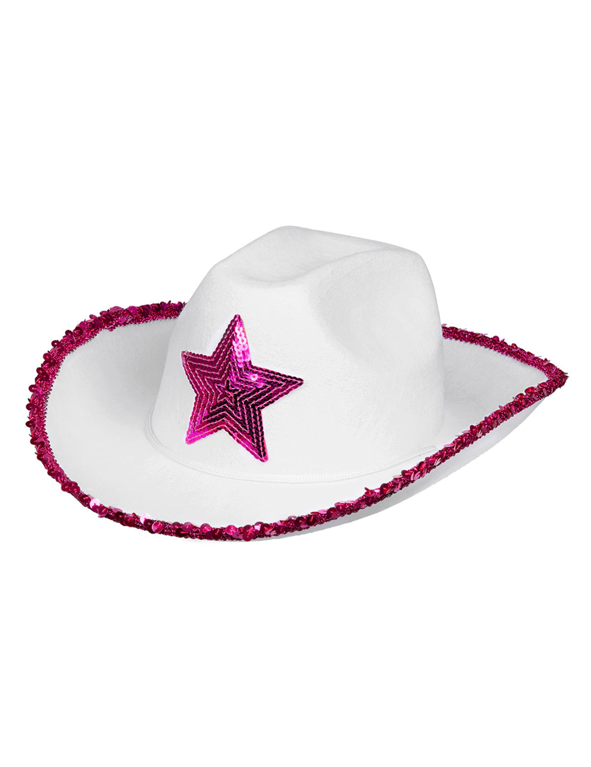 Vue de trois-quart du chapeau de cowgirl pour femme