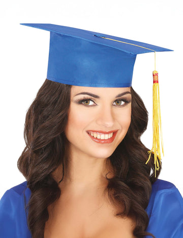 Pălărie de absolvire albastră pentru adulți