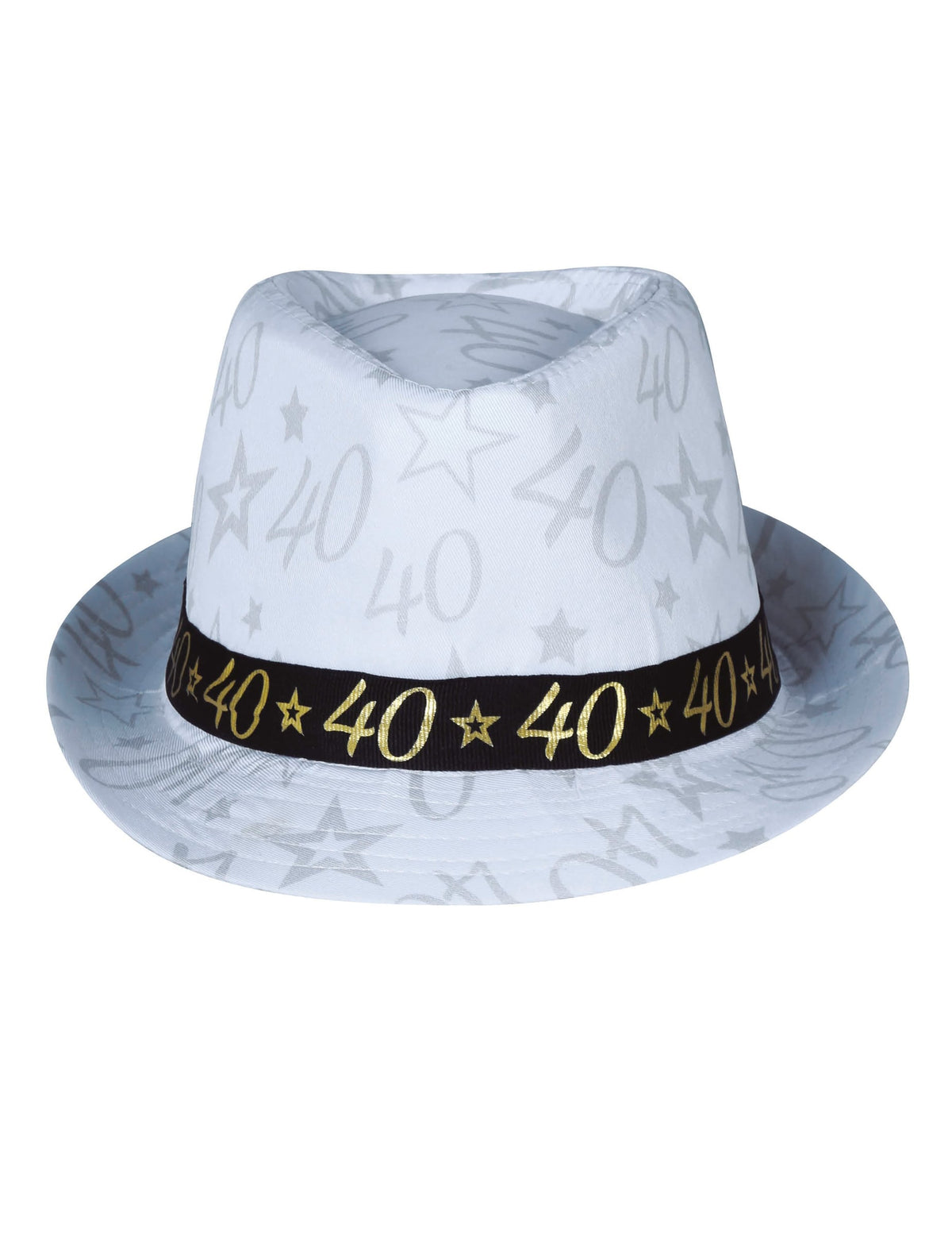 Vue de face du chapeau de gangster 40 ans