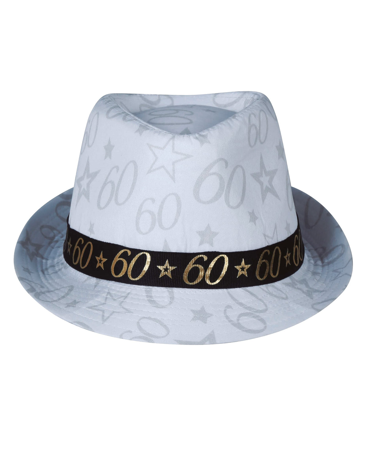 Vue de face du chapeau de gangster 60 ans