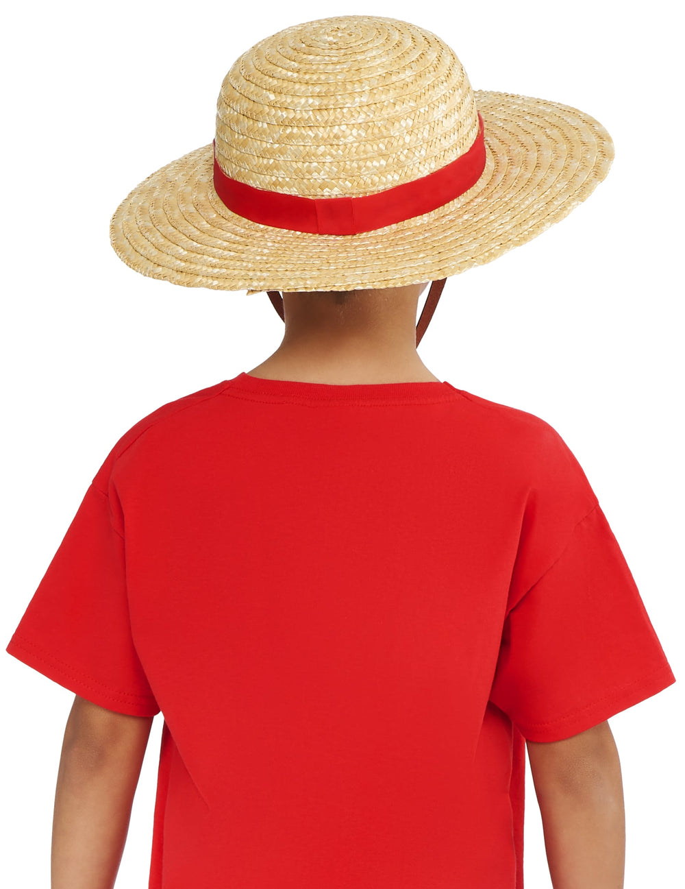 Vue de dos du chapeau de pirate Luffy One Piece pour enfant