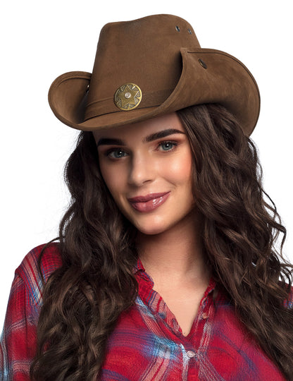 Pălărie maro de șerif pentru adulți