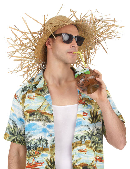 Pălărie de paie pentru adulți hawaii