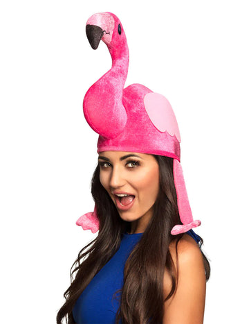 Chapeau flamant rose pour adulte rose vif
