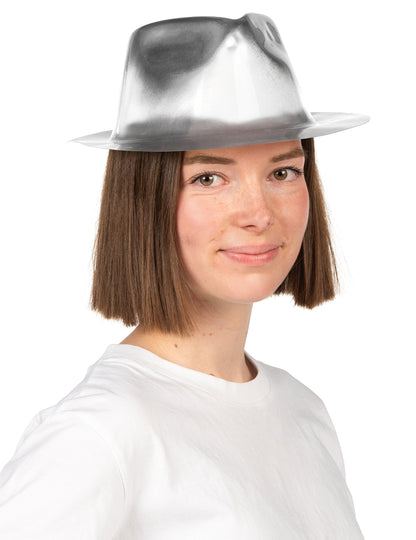 Pălărie de gangster argintie strălucitoare