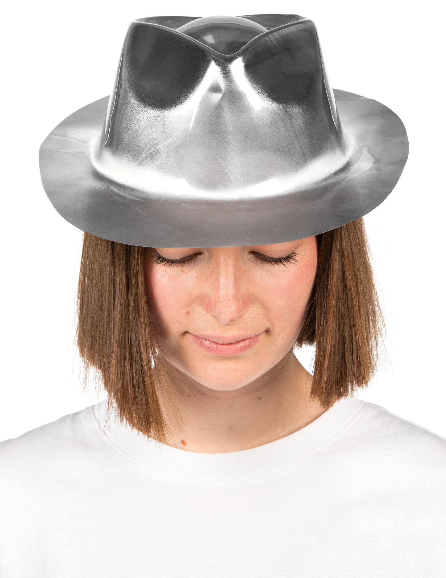 Pălărie de gangster argintie strălucitoare