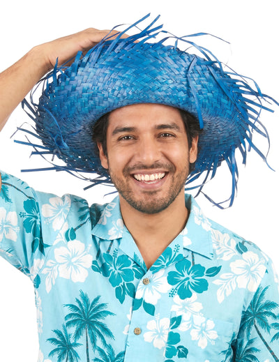 Chapeau Hawaï bleu adulte