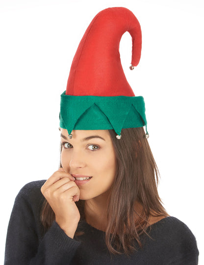 Pălărie Lutin cu clopote de Crăciun pentru adulți
