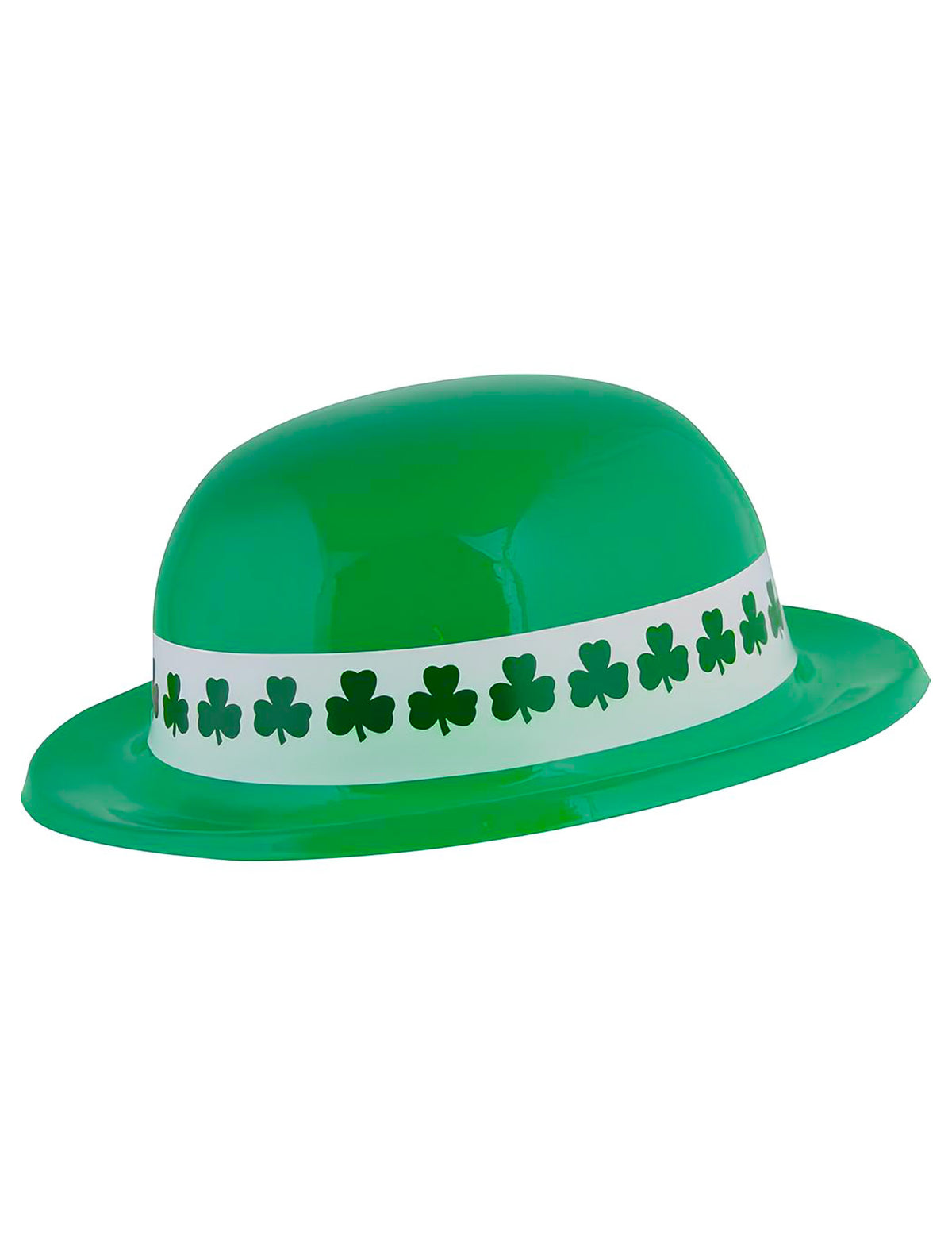 Vue de profil du chapeau melon Saint Patrick