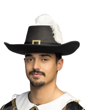 Pălărie pentru muschetari negri adulți