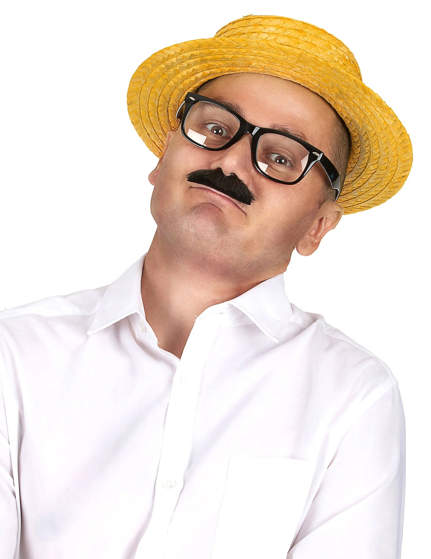 Pălărie de paie galbenă de paie