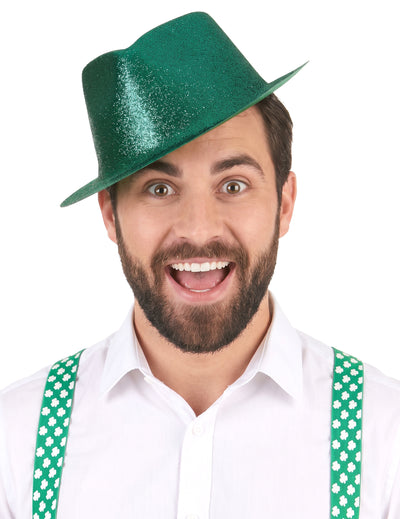 Pălărie de sclipici verde pentru adulți