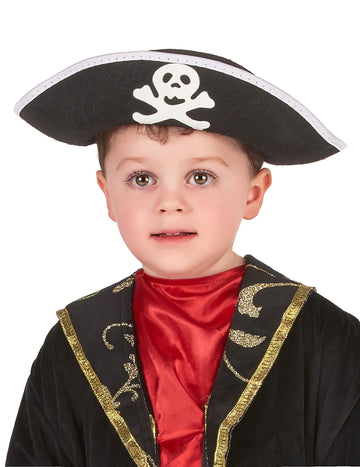 Pălărie de pirat cu craniu pentru copii