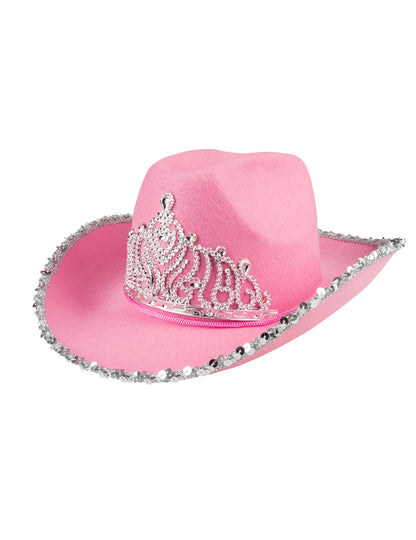 Femeie cu pălărie de cowboy prințesă
