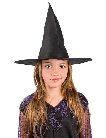 Pălărie de vrăjitor pentru copii neagră de Halloween