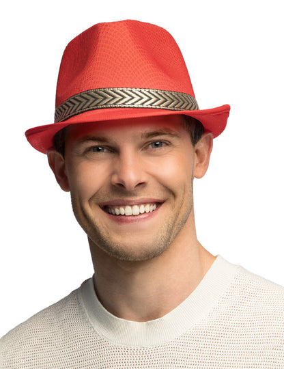 Pălărie borsalino disco roșu adult
