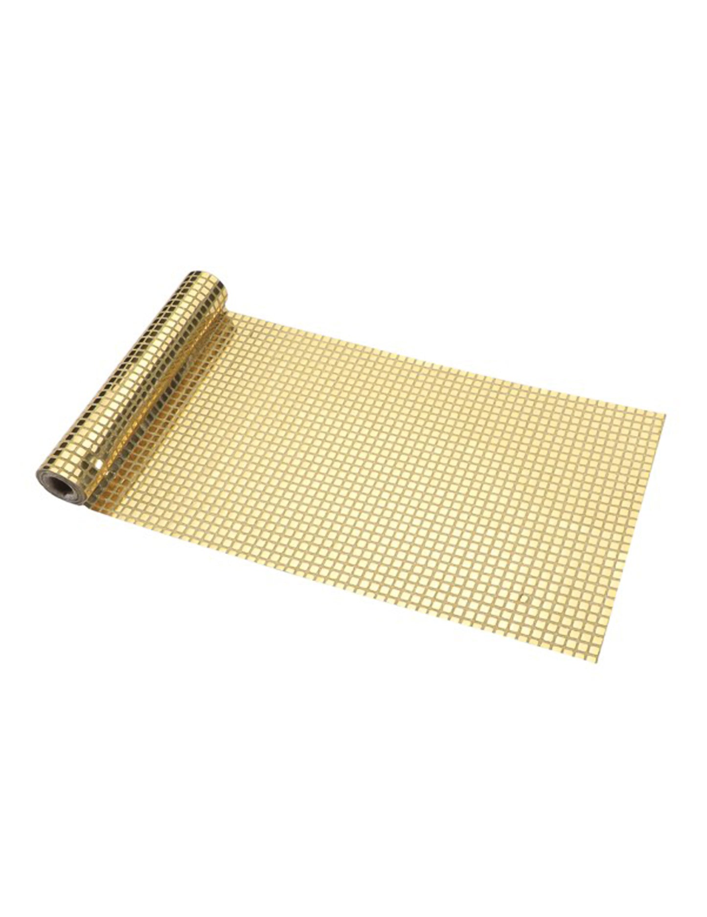 Chemin de table disco effet boule à facette dorée 3 m