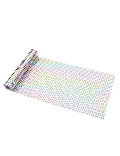 Chemin de table disco effet boule à facette irisé 3 m