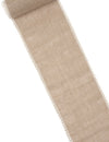 Chemin de table en jute naturelle et dentelle pour décoration marron et blanc