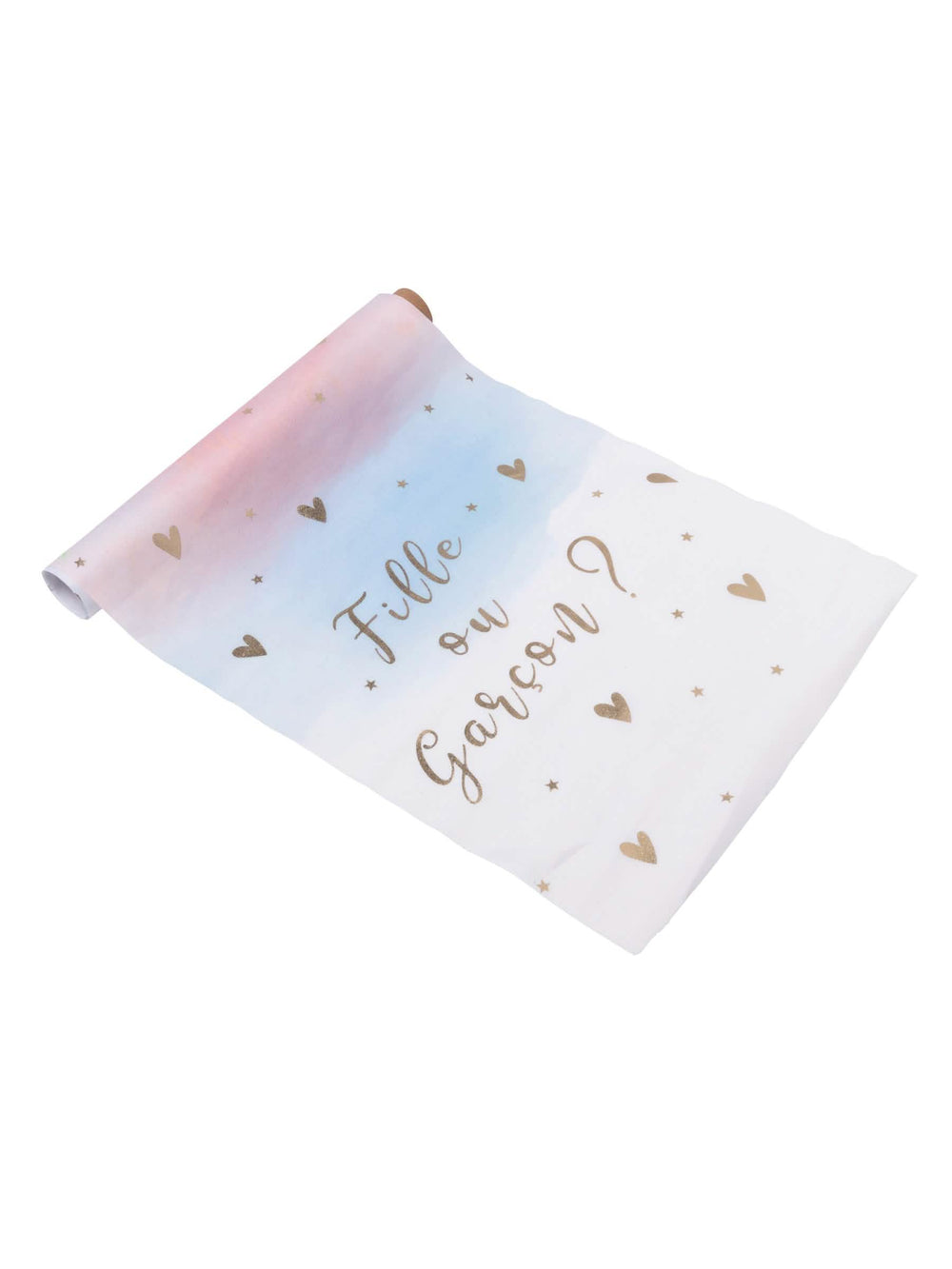 Decorațiune de masă pentru fată sau băiat pentru baby shower roz albastru și auriu