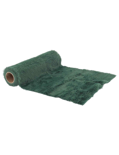 Napron de masă din blană artificială verde englezesc 28 cm x 3 m