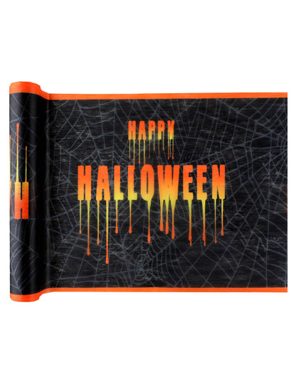 Traversă de masă Ghost negru 30 cm x 5 m