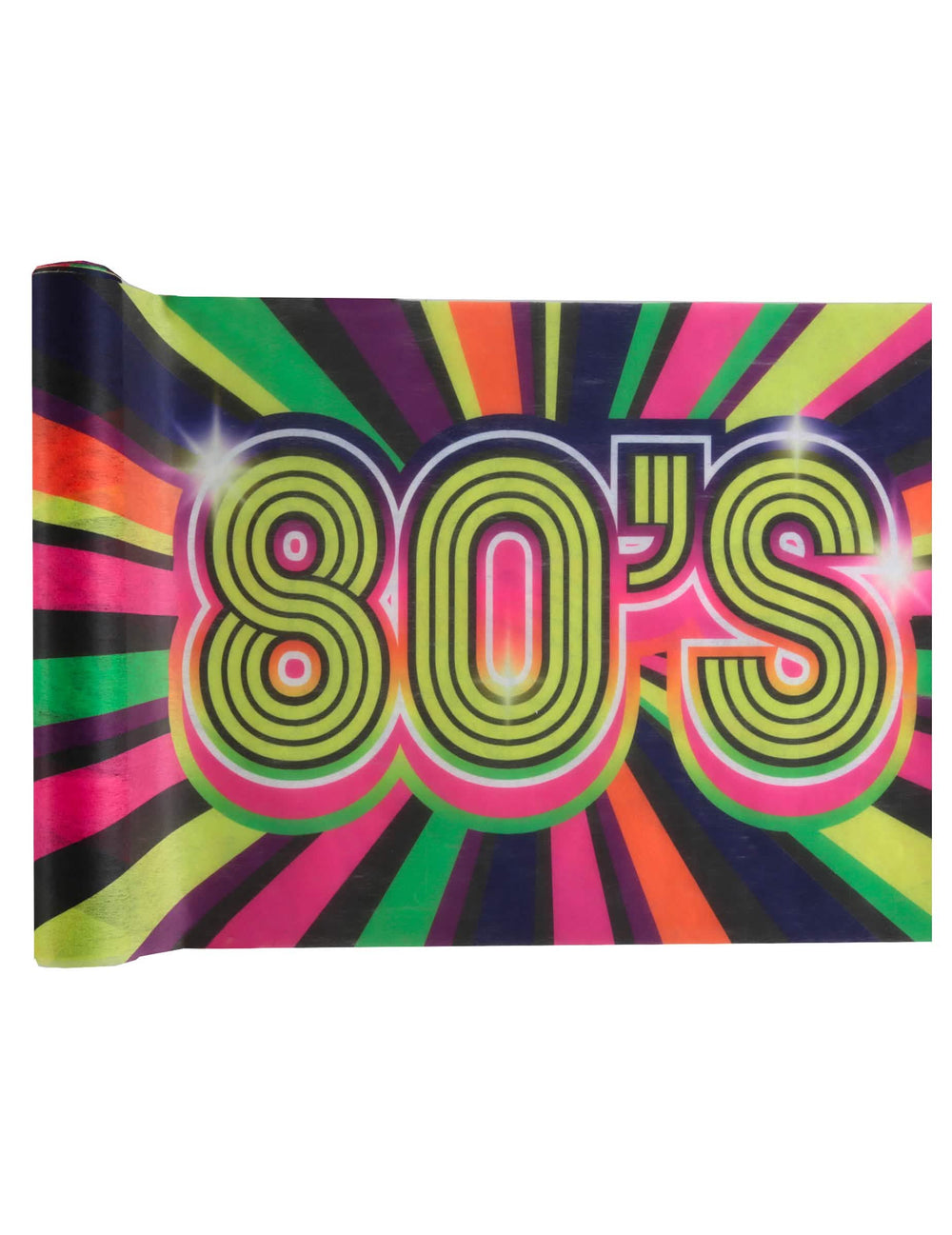 Traverse de masă din material netesut anii 80 multicolor neon