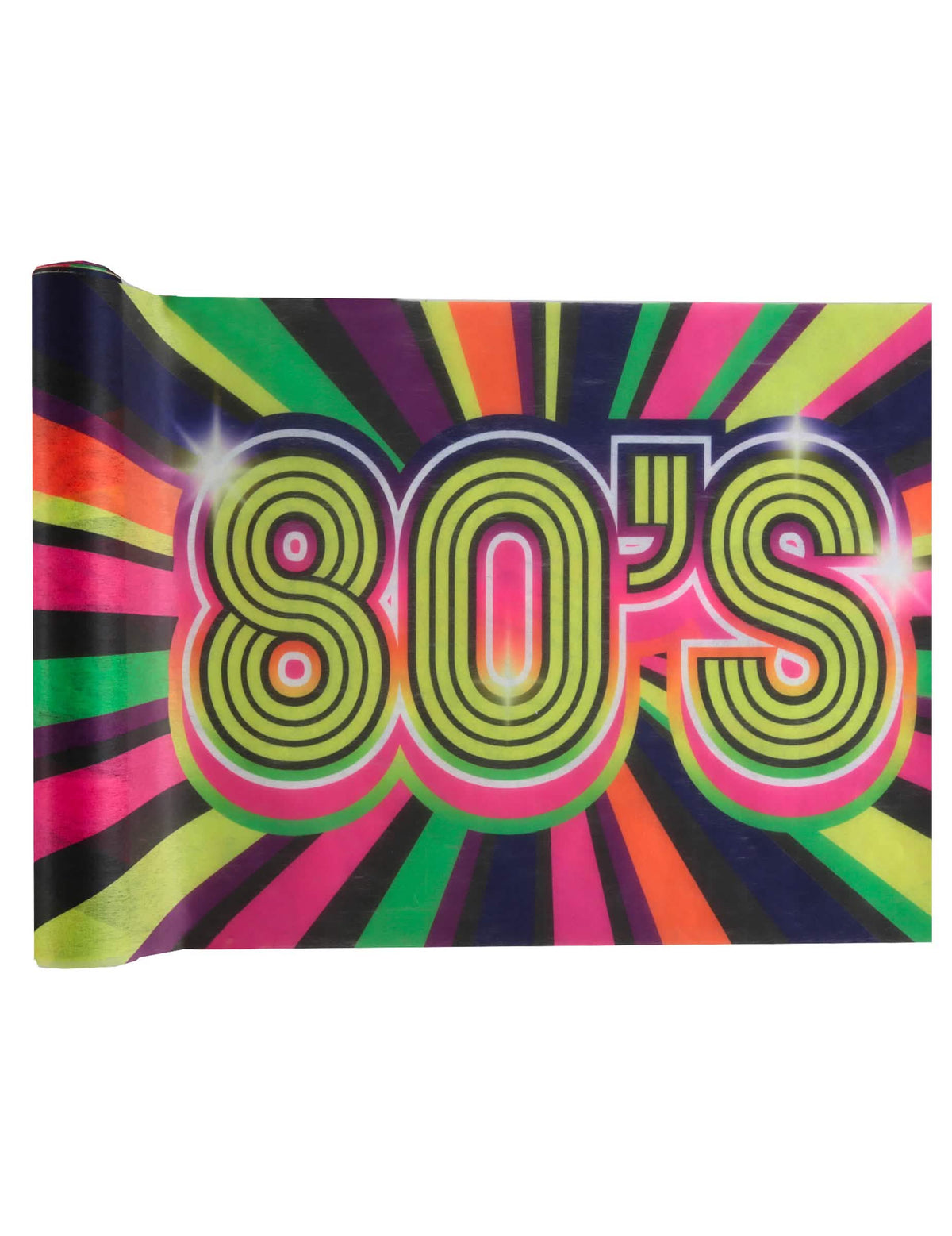 Traverse de masă din material netesut anii 80 multicolor neon