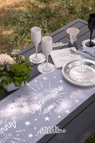 Fereastră și Silver Birthday Tabel nestatornic 5m x 30 cm