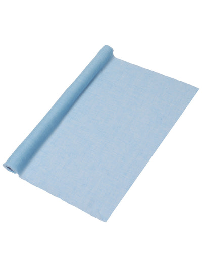 Chemin de table mousseline bleu ciel 48 cm x 5 m