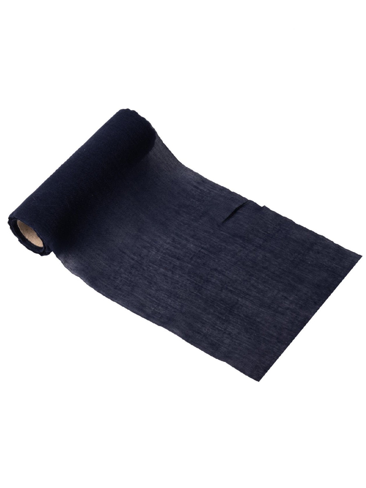 Față de masă din muselină bleumarin 14 cm 5m x elegant pentru nuntă