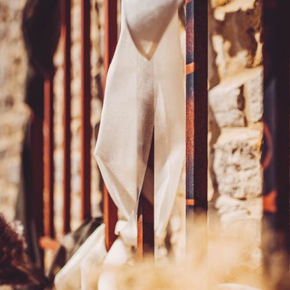 Traversă de masă din muselină ivory 48 cm x 5 m lavabil